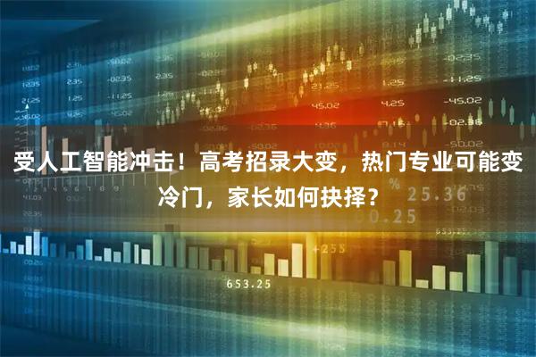 受人工智能冲击！高考招录大变，热门专业可能变冷门，家长如何抉择？